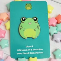 Image 2 of Clover the Frog Hard Enamel Pin