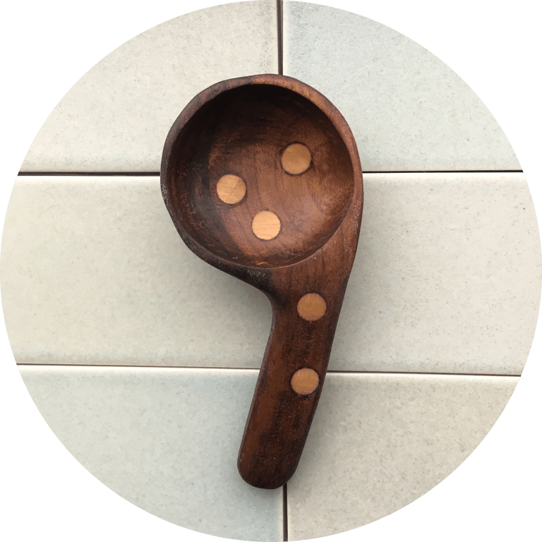 Walnut Scoop Cherry Dots Image 2