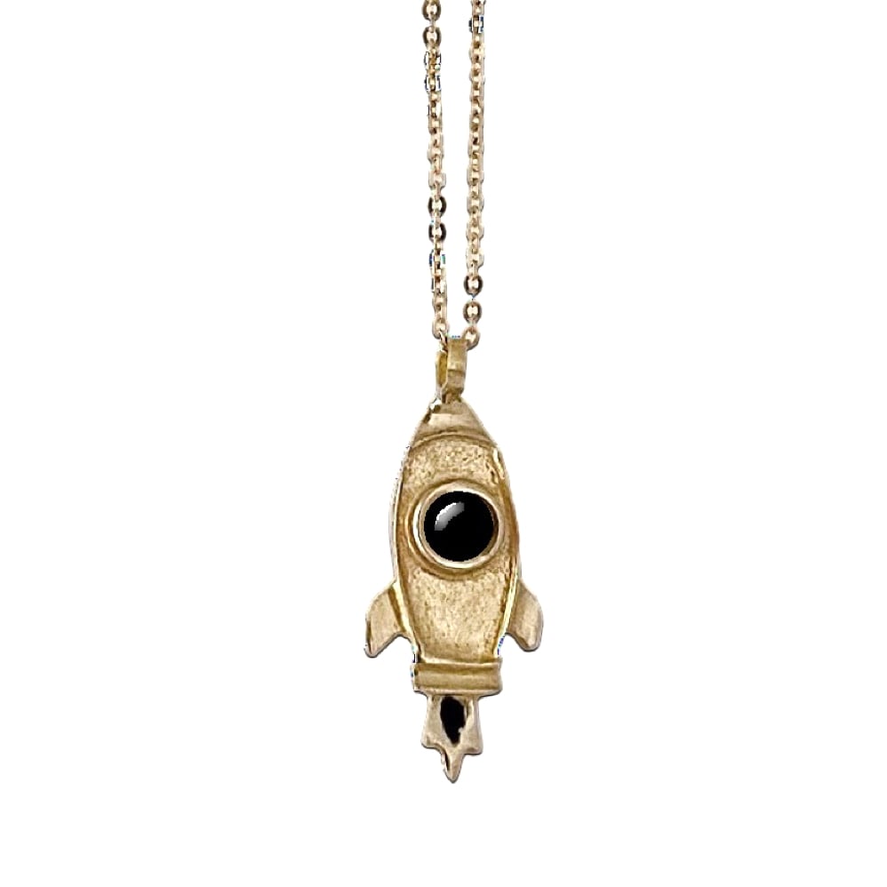 Image of Rocket Necklace with Black Onyx