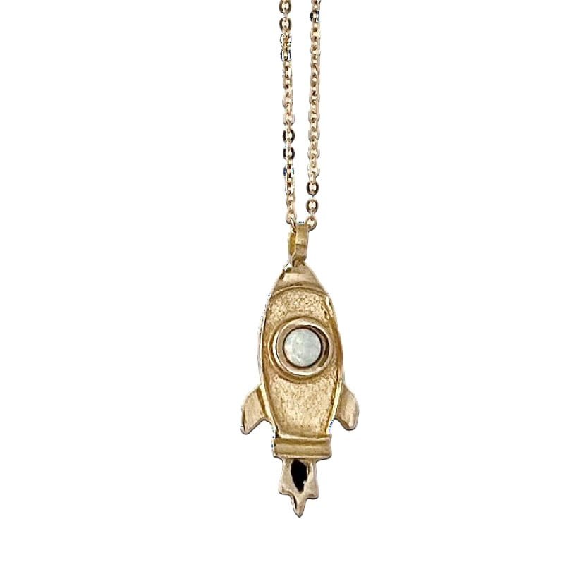 Image of Rocket Necklace with Opal
