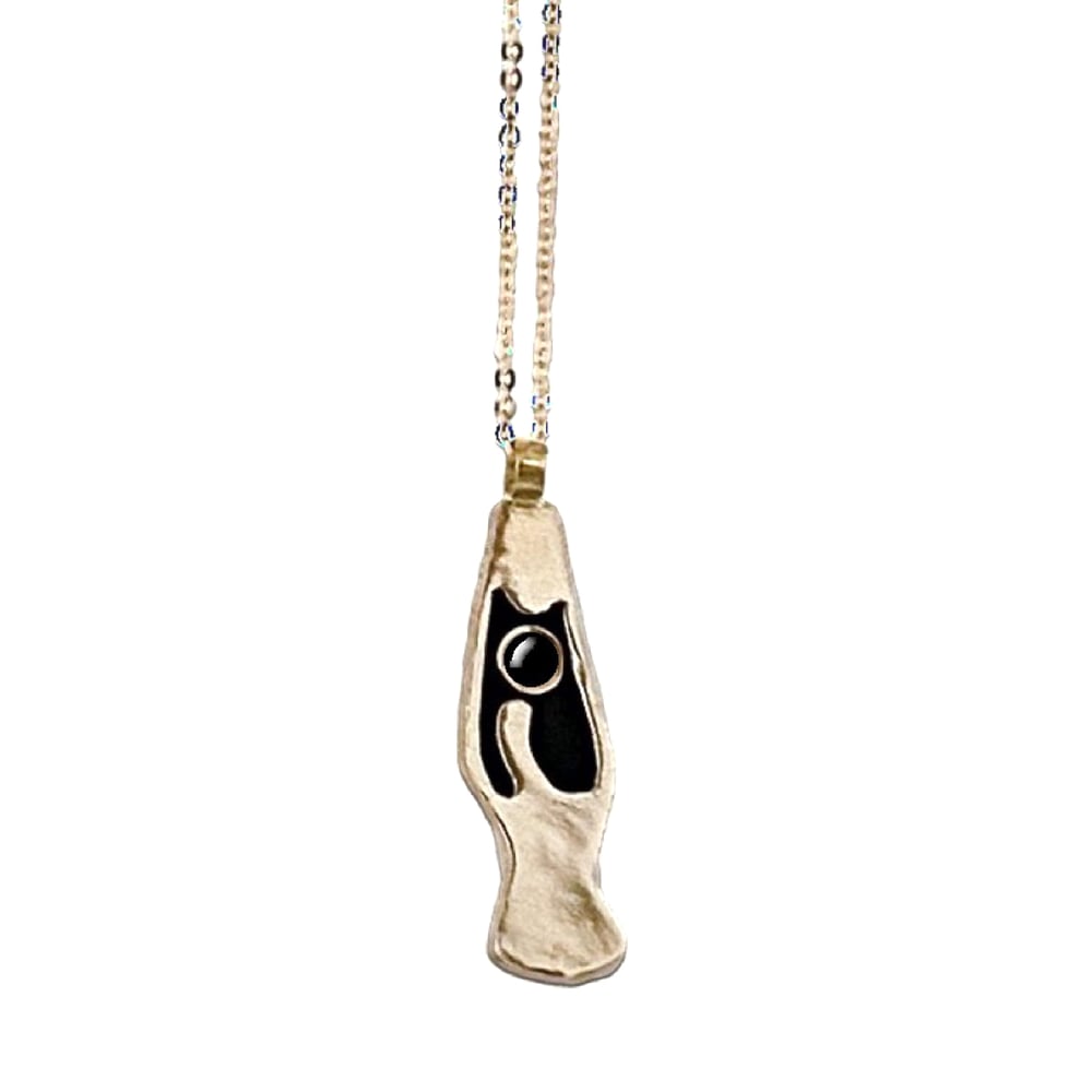 Image of Lava Lamp Necklace with Black Onyx