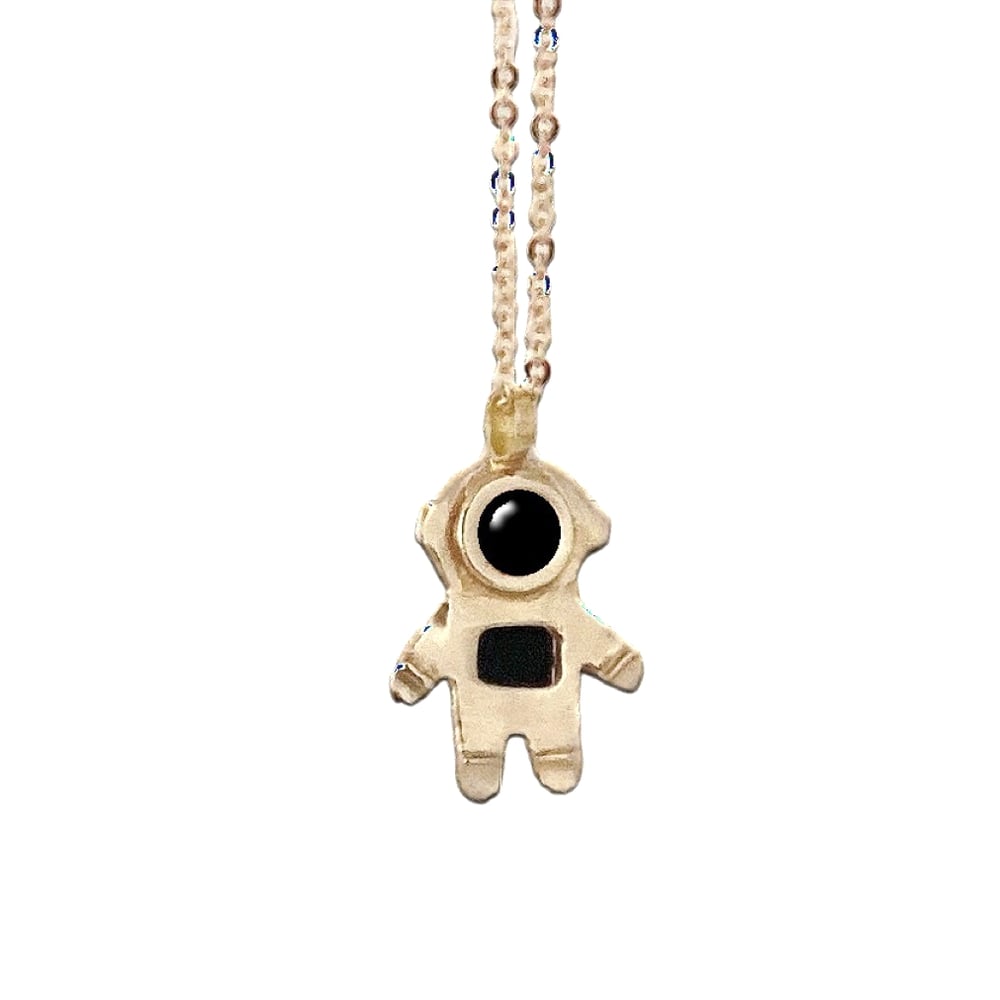 Image of Astronaut Necklace with Black Onyx