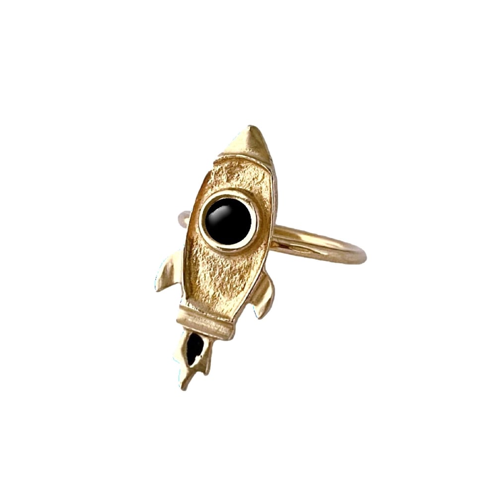 Image of Rocket Ring with Black Onyx