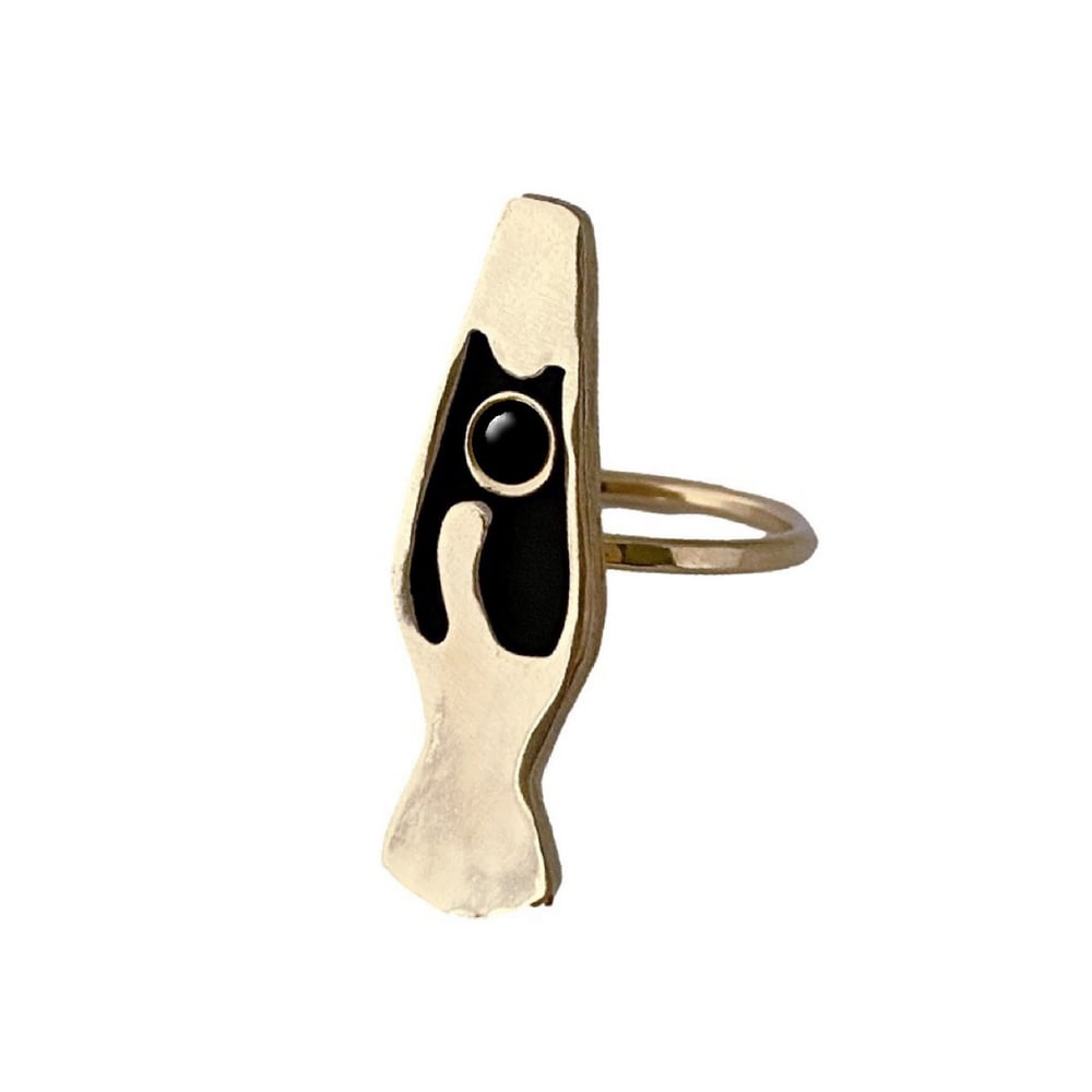 Image of Lava Lamp Ring with Black Onyx