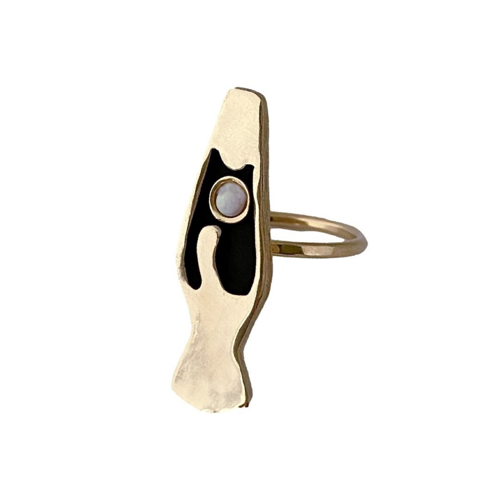 Image of Lava Lamp Ring with Opal