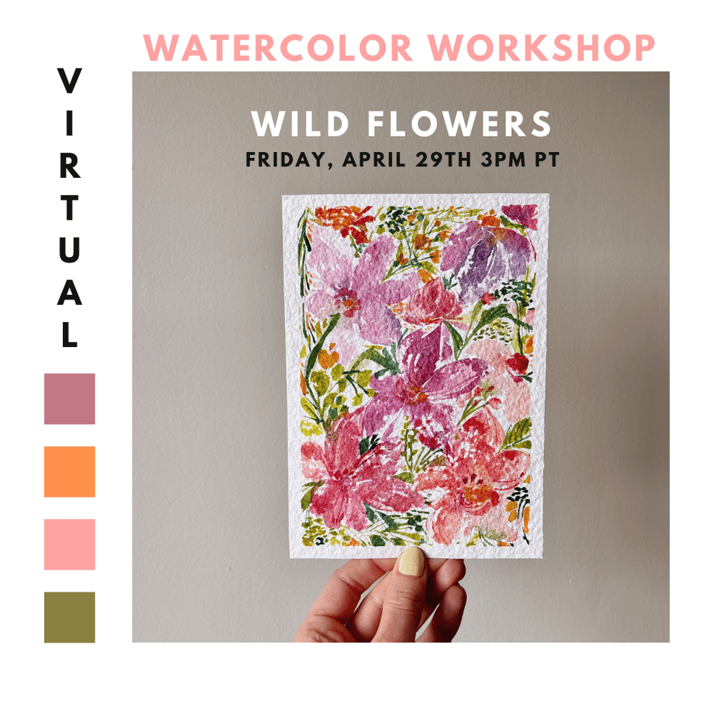 Image of Learn How to Paint Watercolor Wild Flowers