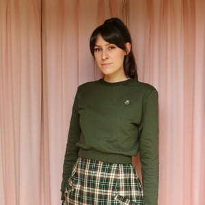 Image of Phuncle Cropped Jumper - Forest Green