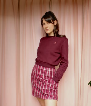 Image of Phuncle Cropped Jumper- Mulberry