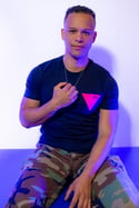 PINK TRIANGLE small T-shirt (Black) - WAS €30, NOW ONLY €20.00