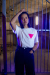 PINK TRIANGLE  small T-shirt (White) - WAS €30, NOW ONLY €20.00