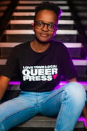 LOVE YOUR LOCAL QUEER PRESS T-shirt (Black) - WAS €30, NOW ONLY €20.00