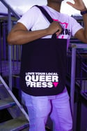 LOVE YOUR LOCAL QUEER PRESS Tote (Black)- WAS €15, NOW ONLY €10.00