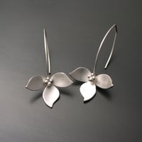 Image 2 of Lotus Earrings-silver