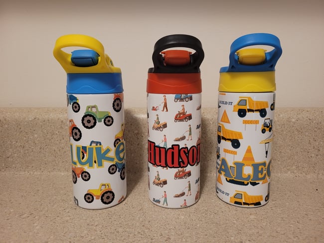 Personalized Flip Top Water Bottle Custom School Water Bottle