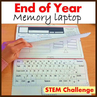 Image of End of the Year Memory Book Laptop (STEM Activity)