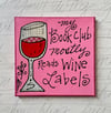 my book club reads wine labels