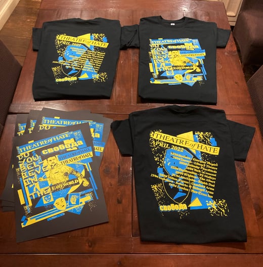 THEATRE OF HATE signed 'Ukrainian' Tour Poster + Tour T-Shirt Bundle*