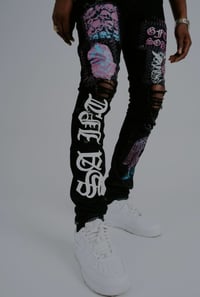 Image 1 of Men Graphic Denim