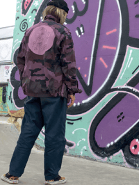 Image 1 of VESTE CAMO UPCYCLING PURPLE TAILLE L VISAGE LINES