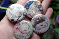 Image 1 of Moogle 1.25'' Holographic Button Set