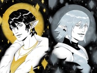 Image 1 of Aymeric and Haurchefant Portrait Prints - 5 x 7