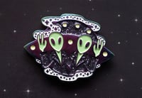 Image 2 of The Visitors - Alien Rainbow Enamel Pin