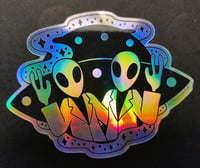 Image 2 of Alien Holographic Vinyl Sticker