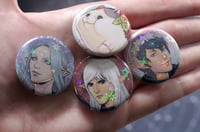 Image 2 of FFXIV 1.25'' Holographic Button Set