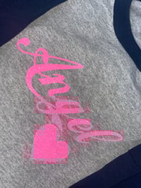 Angel Heart Baseball Tee Pink Sparkle (new) 