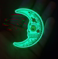 Image 2 of La Luna Calavera Glow in the Dark Sticker 