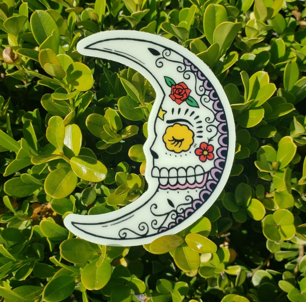 La Luna Calavera Glow in the Dark Sticker 