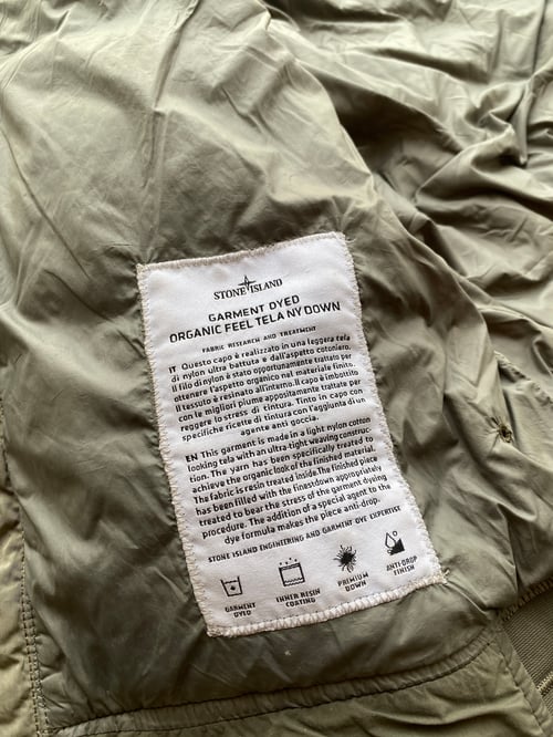 Image of AW 2016 Stone Island Garment Dyed Organic Feel Tela NY Down jacket, size small