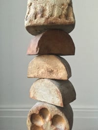 Image 2 of Bernard Rooke Studio Ceramic TOTEM Floor Lamp, England