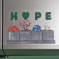 Image 3 of Hope Pot Set Clear Vinyl Sticker