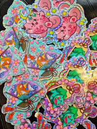 Image 1 of Pokemon Glitter Stickers. Pack of 3. Tattoo style.
