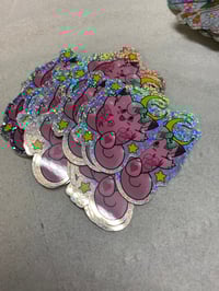 Image 2 of Pokemon Glitter Stickers. Pack of 3. Tattoo style.