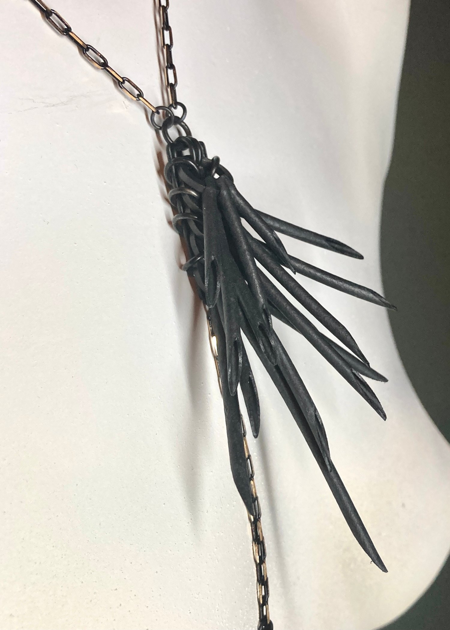 Wired Resistance — SHIMMER | Pendant 3 - Black & Brass Chain Wired Resistance — SHIMMER | Pendant 3 - Black & Brass Chain