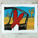Image of RED COWBOY BOOTS PRINT