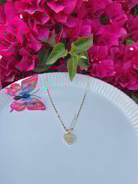 Mini Heart Virgencita Necklace - Tri-Color