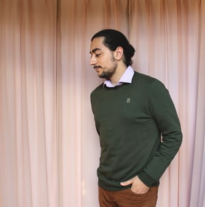 Image of Phuncle Classic Length Jumper- Forest Green