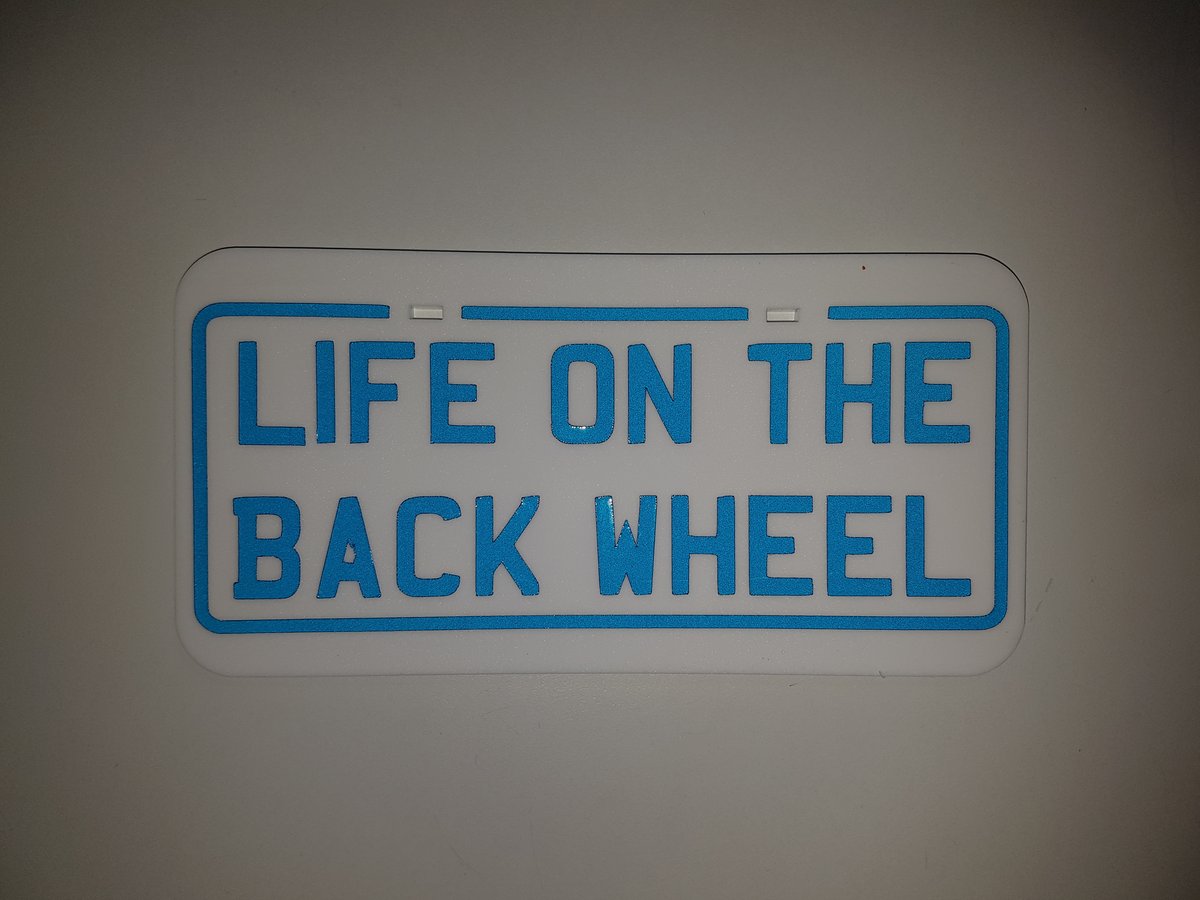 Image of LIFE ON THE BACK WHEEL Plate