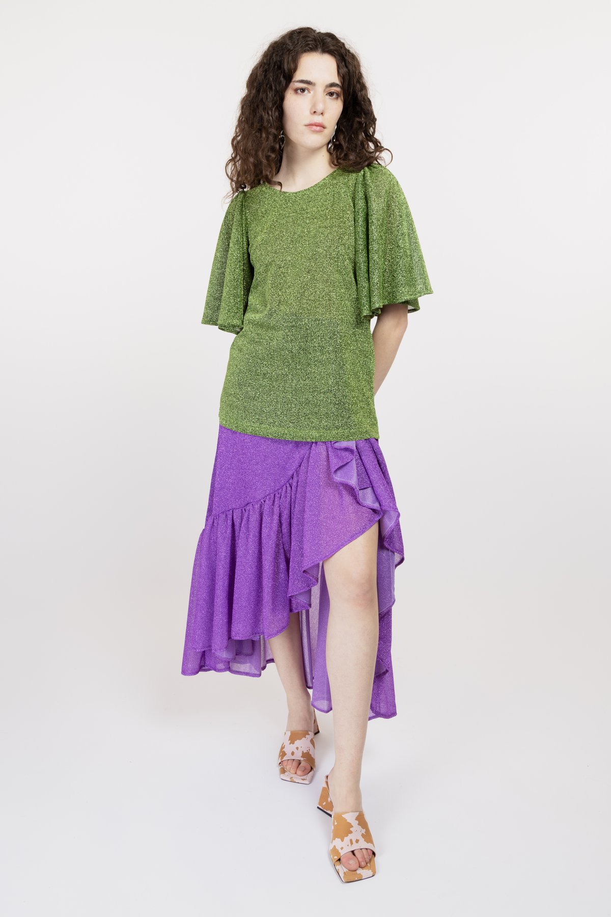 Image of MAGLIA MINA LUREX VERDE €89 - 50%