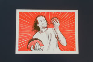 Nicolas with Tacos - Limited Edition Risograph Print