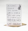 Britain's Got Talent Card