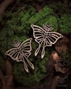 Luna Moth Earrings - wood