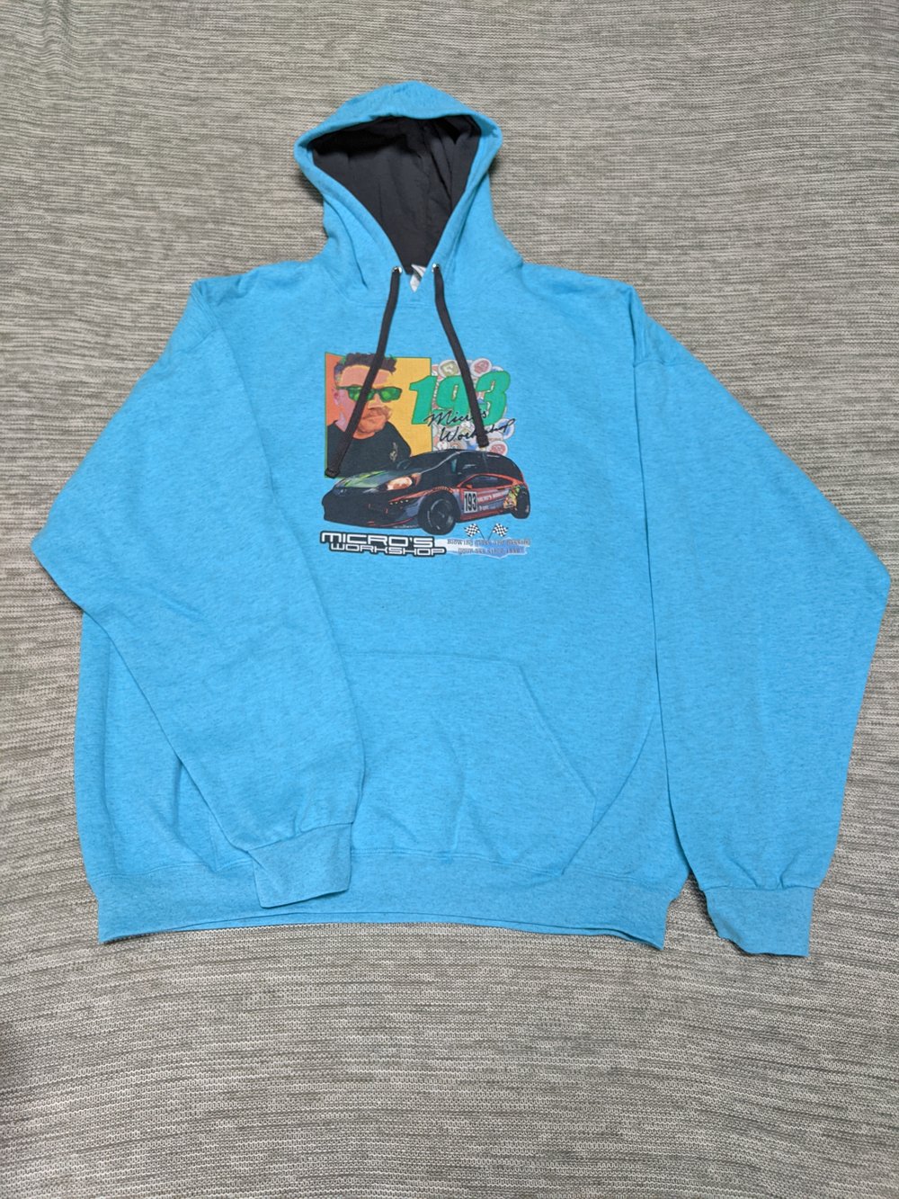 Image of Blue Micro racer hoodie