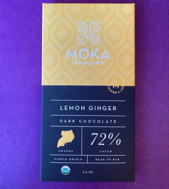 Image of Moka Origins 72% Ghana Dark Chocolate with Lemon Ginger