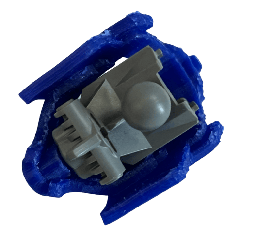 Bionicle Kanohi Mask of Intangibility v1 by Galva (FDM Plastic-printed,  Dark Blue)