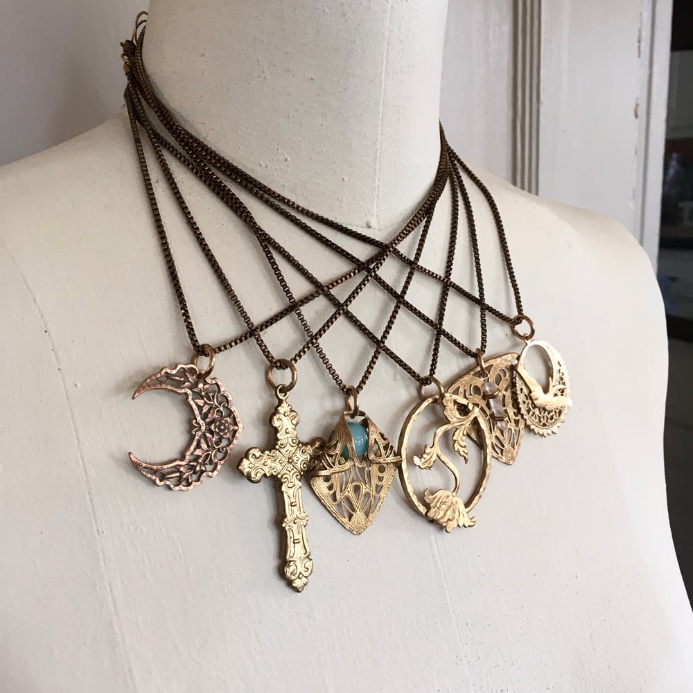 Image of Brass Layering Necklace 