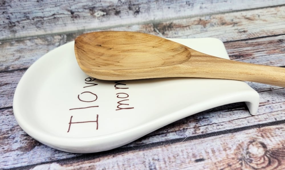 Image of Spoon Rest with Handwriting